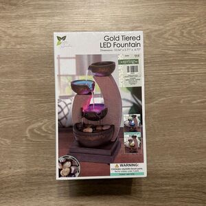 Gold Tiered LED Fountain